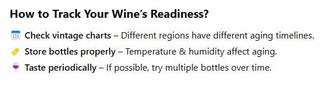 🍷 Wine Aging & Readiness Guide 🍷