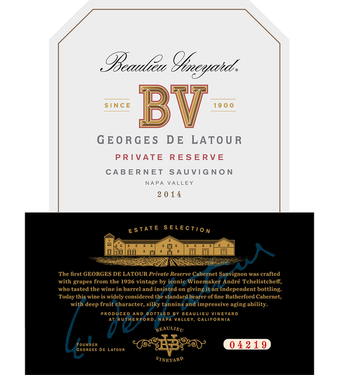 2014 Beaulieu Vineyard Georges de Latour "Private Reserve" Napa Valley Cabernet Sauvignon